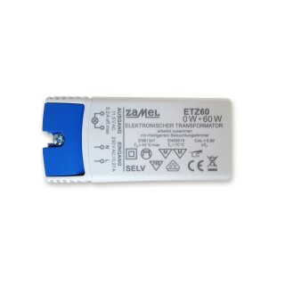 Zamel ETZ60 Trafo 60 VA 230V/12V  0-60Watt VDE dimmbar (LED bis 50W)