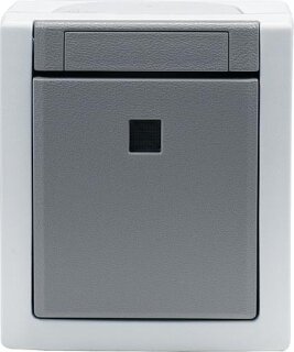 EGB Pacific FR Taster beleuchtet mit Kalotte grau IP54 90591014-DE
