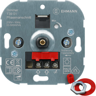 Ehmann Druck-/Wechsel Phasenanschnittdimmer für NV-Halogenlampen T39.01 20-500W/VA