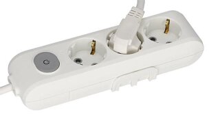 3-fach Panasonic VDE Steckdosenleiste 1,5m weiß mit Schalter
