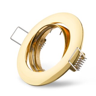 DL75GD Einbaustrahler gold schwenkbar  DA 75mm