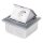 ALU1X1S Bodeneinbaudose edelstahl 1x Schuko-Steckdose/erhöhter Berührungsschutz 1x Datendose RJ45 IP20