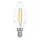LED Filament Kerze 4W = 40W E14 klar 420lm extra warmweiß 2200K DIMMBAR