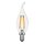 C22F04C LED Filament Windstoß Kerze 4W = 40W E14 klar 420lm extra warmweiß 2200K