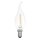 FF141CL LED Filament Windstoß Kerze 1W = 15W E14 klar 120lm warmweiß 2700K