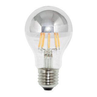 LED Filament Leuchtmittel 8W E27 806lm Kopfspiegel silber warmweiß 2700K