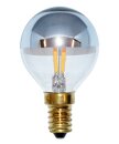 LED Filament Tropfen 4W = 40W E14 Kopfspiegel silber warmweiß 2700K