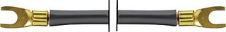25x Verdrahtungsbrücken mit verpressten Gabelschuh M5 beidseitig  Isolierung schwarz 123mm 6mm²