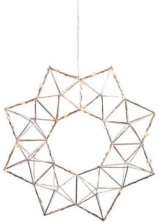 STARtrading LED-Drahtstern-Edge chrom