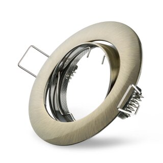 DL68GB Einbaustrahler Messing grün gebürstet schwenkbar  DA 68mm