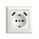 USB1001 2x USB Schutzkontakt-Steckdose 2800mA...
