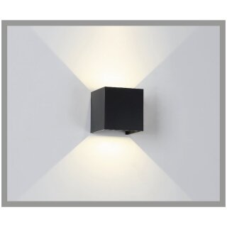 WL10130 LED Wandleuchte schwarz 6W 3000K 780lm für Innen und Außen