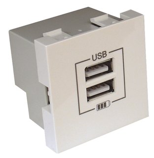 EFAPEL Modular-Einsatz USB-Ladegerät, Ausgang 2 x Typ A, 5V/2,1A, 45 x 45