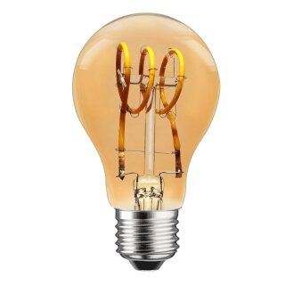 A60S3W LED Spiral Filament Birnenform 3W E27 klar extra warmweiß 2200K DIMMBAR