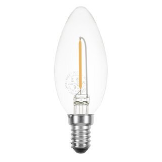 LED Filament Kerze E14 1W 100lm klar extra warmweiß 2200K