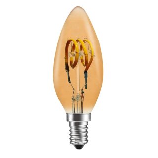 LED Spiral Filament Kerze Rustika 3W E14 100lm klar extra warmweiß 2200K