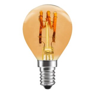 P45S3WE14 LED Spiral Filament Tropfen 3W E14 klar extra warmweiß 2200K 100lm E14