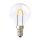 P45CFE14 LED Curved Filament Tropfen 0,7W = 10W E14 klar 65lm 2400K Kunststoff stoßfest