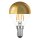 P22F04G LED Filament Tropfen 4W = 40W 360lm E14 Kopfspiegel gold extra warmweiß 2200K