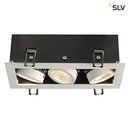 SLV 115721 KADUX 3 Set Einbauleuchte dreiflammig LED 3000K rechteckig weiß matt 38° 3x9W inkl. Treiber