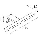 SLV 1000777 DORISA Spiegelleuchte LED 4000K kurz chrom IP44