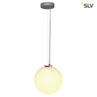 SLV 165390 ROTOBALL 25 Pendelleuchte TC-(D,H,T,Q)SE silbergrau/weiß Ø 25cm max. 24W