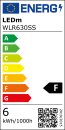 WLR630SS LED Wandleuchte schwarz Rund 6W indirekt 3000K für Innen und Außen