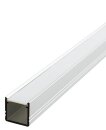 EGB Aluminium-Anbauprofil-Set 12x12x2000 für Stripes max. B8mm, Slide/Click-Abdeckung opal
