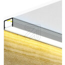 EGB Aluminium-Anbauprofil-Set 12x12x2000 für Stripes max. B8mm, Slide/Click-Abdeckung opal