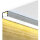 EGB Aluminium-Anbauprofil-Set 12x12x2000 für Stripes max. B8mm, Slide/Click-Abdeckung opal