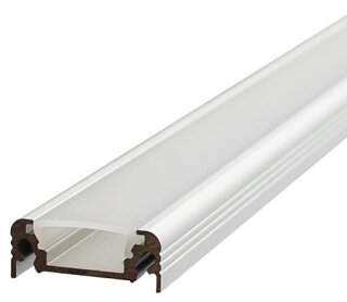 EGB Aluminium-Anbauprofil-Set 20x8x2000 für Stripes max. B10mm, Click-Abdeckung opal