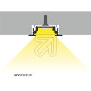 EGB Aluminium-Einbauprofil-Set 24x7x2000 für Stripes max. B10mm, Clip-Abdeckung opal