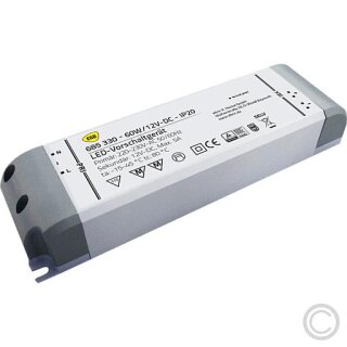 EGB Vorschaltgerät IP20 12V 1-60W für LED-Stripes