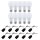 10 x LED Leuchtmittel 15W = 100W E27 matt 1350lm warmweiß + 10 x Baufassung Renovierfassung Lampenfassung schwarz