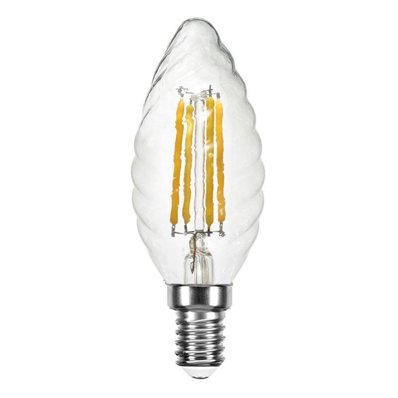 8 x 6 Watt Filament LED Kerze Wind Milchglas E14 DIMMBAR Warmweiß 2700K ~60 Watt