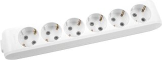 6-fach Panasonic Steckdosenleiste weiß WLTB04602WH-EU1