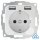2USB Schutzkontakt-Steckdose 2USB inCharge PRO SI  VDE reinweiß glänzend ähnlich RAL9010 32mm 2,4A, erhöhter Berührungsschutz