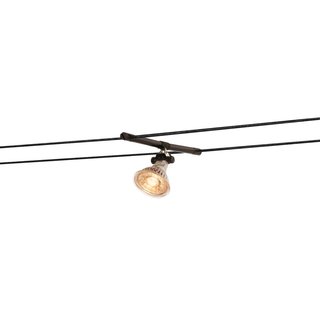 SLV 139090 COSMIC Lampenhalter für TENSEO Niedervolt-Seilsystem, QR-C51, schwarz, schwenkbar, 2 Stück