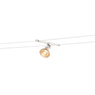 SLV 139091 COSMIC Lampenhalter für TENSEO Niedervolt-Seilsystem, QR-C51, weiß, schwenkbar, 2 Stück