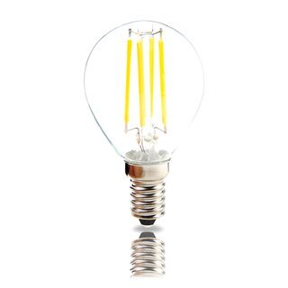 P22FD4C LED Filament Tropfen 4W = 40W E14 klar 450lm extra warmweiß 2200K DIMMBAR