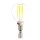 P22FD4C LED Filament Tropfen 4W = 40W E14 klar 450lm extra warmweiß 2200K DIMMBAR