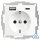 2USB Schutzkontakt-Steckdose inCharge Pro 55 USB A/C 55x55mm 32mm Einbautiefe reinweiß glänzend VDE erhöhter Berührungsschutz