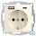 2USB Schutzkontakt-Steckdose inCharge Pro 55 USB A/C 55x55mm 32mm Einbautiefe cremeweiß glänzend VDE erhöhter Berührungsschutz