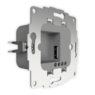 2USB Unterputz USB-Ladestation chargeUP 12W 2,4A  hellgrau