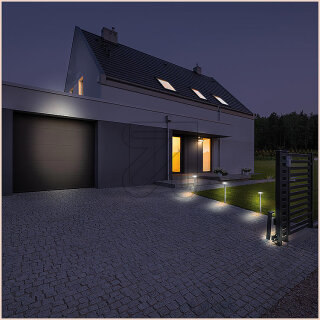 LED´s Light Solar-Wegeleuchte silber mit Bewegungsmelder 1000563 IP44