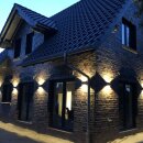 LeuchTek WL2-15W-WW LED Wandleuchte 2x7.5W 3000K 1200lm Anthrazit