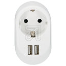 EGB Schutzkontakt-Adapter mit 2-fach USB-Ausgang 3400mA...