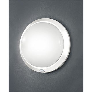 FABAS LUCE Sensorleuchte IP44 300mm weiß E27