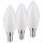 3x Müller-Licht Kerze 5,5W (=40W) E14 matt 2700K 420lm 120° Ra95