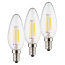 3x Müller Licht Filament Kerze 3W (=25W) E14 klar...